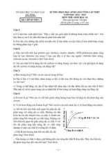 Đề thi Kì thi chọn học sinh giỏi tỉnh cấp thpt năm học 2014 - 2015 môn thi sinh học 10